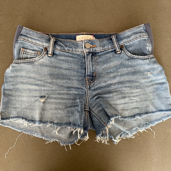 Hatch Pants - HATCH The Cut Off Denim Maternity Shorts